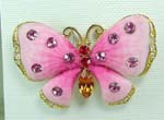 Jewellery importer women China wholesaler supply pinky cz enamel pink butterfly brooch