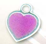 Teen's fashion China supplier wholesale enamel pinky heart pendant
