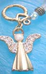 Christmas gifts shop China supplier wholesale angel figure necklace with sparkle chips on wings