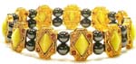 Costume jewellery China agent group wholesale indian fashion yellow cat eye magnetic hematite bracelet 