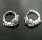 Wedding gifts China quality supplier wholesale multi round shape clear cz sterling silver lever back earring