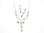 Trendy buy wholesale china jewellery set provides dangle enamel pendant with assorted cz embedded matched earrings set