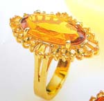 Source form China wholesale wedding champing topza oval gold ring