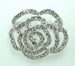 Exclusive China fashion jewelry online company wholesale clear cz rose figure pin