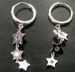 Bling-bling fashion China jewelry factory wholesale dangle clear cz star lever back earring