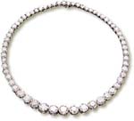 Crystal beaded quality China wholesale company supply round cut clear cz necklace
