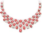 Giftware wholesale from China supply victorian enlarge pendant red and clear cz necklace