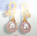 China pearl jewelry making supplier wholesale pinky culture pearl earring with curvy line design studs earring 