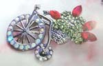 China brooch/pins wholesale manufacture distribution of crystal multi cz village theme brooch