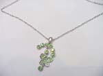 Online wholesale jewelry fashion manufacturer wholesale green Cz flying butterfly necklace