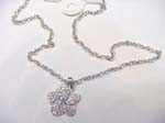 Fashion necklace store wholesale teen's accessory clear cz summer flower necklace