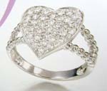 China jewelry business wholeale quality jewelry supply thick band clear cz heart love ring 