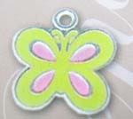 Jewelry distributor wholesale supplier teen's enamel yellow butterfly charm