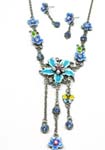 Christmas gifts China wholesaler supply blue bronze color enamel jewelry set