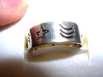 Collectible man fashion jewelry ring wholesale ancient people engraved symbol ring 