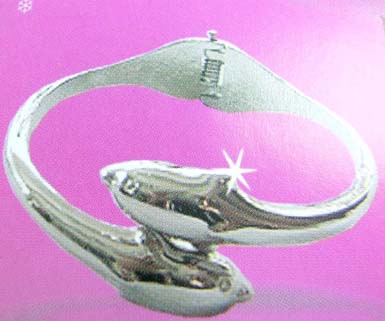  Sealifes lover wholesaler Chinese supplier wholesale double dolphin bangle  