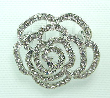  Exclusive China fashion jewelry online company wholesale clear cz rose figure pin     