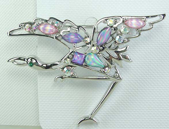   Quality jewelry at clearance prices China wholesaler supply flying turkey with multi color stone inlay pin     