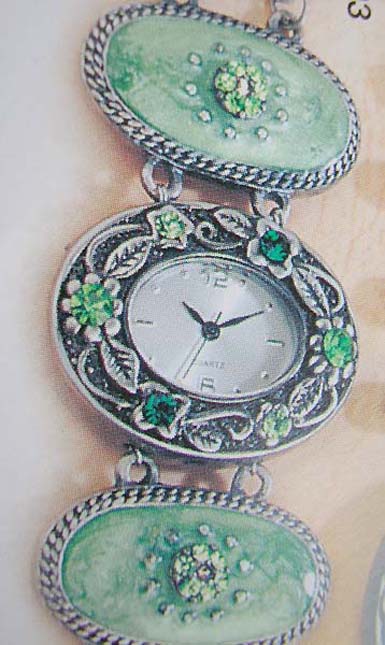   Best wholesaler China export wholesale wide oval foral garden bracelet watch       